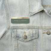 Elegant Sage Green & Gold: ideaal voor professiona Naamplaatje (In situ)