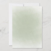 Elegant  Sage Green Gold Kaart (Achterkant)