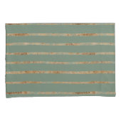 Elegant Sage Green Gold Stripe Kussensloop (Voorkant-Rechts)