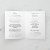 Elegant Sage Green Greenery Eucalyptus Funeral Programma (Binnen)