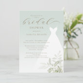 Elegant Sage Green Greenery Vrijgezellenfeest Kaart (Staand voorkant)