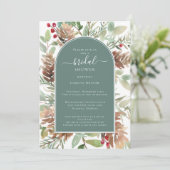 Elegant Sage Green Greenery Vrijgezellenfeest Kaart (Staand voorkant)