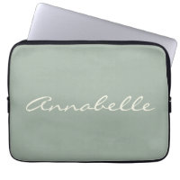 Elegant Sage Green Handgeschreven Script Name Cust