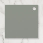 Elegant Sage Green | Huwelijk Dank u Bedankjes Labels (Achterkant)
