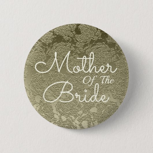 Elegant Sage Green Ivory Moeder van de Bride Ronde Button 5,7 Cm (Voorkant)