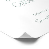 Elegant Sage Green Kaart en Gift Poster (Hoek)