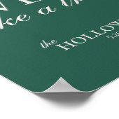 Elegant Sage Green Love is Sweet Wedding Dessert Poster (Hoek)