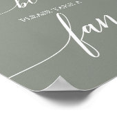 Elegant Sage Green Love kan hot Weddenschap zijn Poster (Hoek)