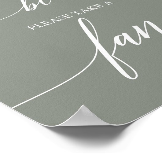 Elegant Sage Green Love kan hot Weddenschap zijn Poster (Hoek)