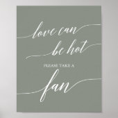 Elegant Sage Green Love kan hot Weddenschap zijn Poster (Voorkant)