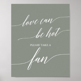 Elegant Sage Green Love kan hot Weddenschap zijn Poster