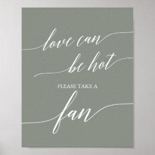 Elegant Sage Green Love kan hot Weddenschap zijn Poster