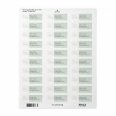 Elegant Sage Green LOVE Return Address Labels (Full Sheet)