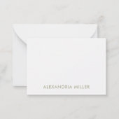 Elegant Sage Green met Herringbone Pattern Notitiekaartje (Voorkant)