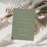 Elegant Sage Green minimalist Wedding Invitation Kaart<br><div class="desc">Ontworpen om te coördineren met voor het "Moderne Klassieke" Collectie van de Uitnodiging van de Weddenschap. Klik op "Personaliseren" als je details wilt wijzigen. Uitzicht de link collectie op deze pagina om alle overeenkomende objecten in dit prachtige ontwerp te bekijken of zie hier het collectie: https://bit.ly/3H2bCfh</div>