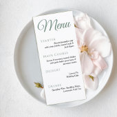 Elegant Sage Green Minimalist Wedding Menu Card