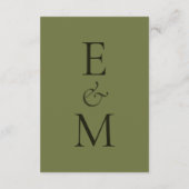 Elegant Sage Green Minimalist Wedding QR Code RSVP Kaartje (Achterkant)