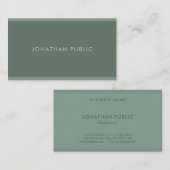 Elegant Sage Green Modern Design Professional Chic Visitekaartje (Voorkant / Achterkant)