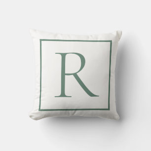 Elegant Sage Green Monogram Kussen