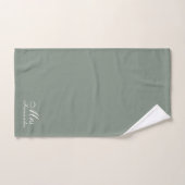 Elegant Sage Green Mrs Vrijgezellenfeest Gift Bad Handdoek (Handdoek)