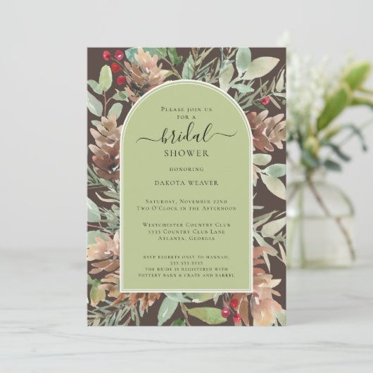 Elegant Sage Green Natuur Geïnspireerd Vrijgezelle Kaart (Staand voorkant)