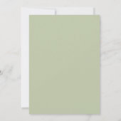 Elegant Sage Green Peony Floral Save the Date Card Kaart (Achterkant)