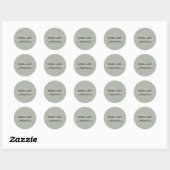 Elegant Sage Green Pink Wedding Monogramed Ronde Sticker (Vel)