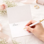 Elegant Sage Green & Pink Wedding Thank You card Bedankkaart