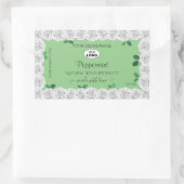 Elegant Sage Green Product Labels White Roses Logo (Tas)