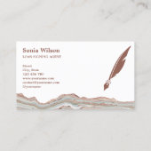 Elegant Sage Green Professionele Verzekeringsagent Visitekaartje (Achterkant)