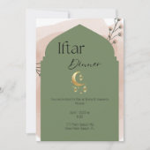 Elegant Sage Green Ramadan Iftar Invitation Kaart (Voorkant)