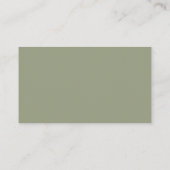 Elegant Sage green Recipcard Informatiekaartje (Achterkant)