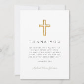 Elegant Sage Green Religious Cross Confirmation Bedankkaart (Voorkant)