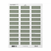 Elegant Sage Green Retour Adres Label (Full Sheet)