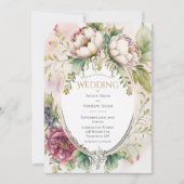 Elegant Sage Green Romantic Rustic Wedding Kaart (Voorkant)