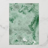 Elegant Sage Green Roos Bloemrijk Sweet 16 Party Folie Uitnodiging (Achterkant)