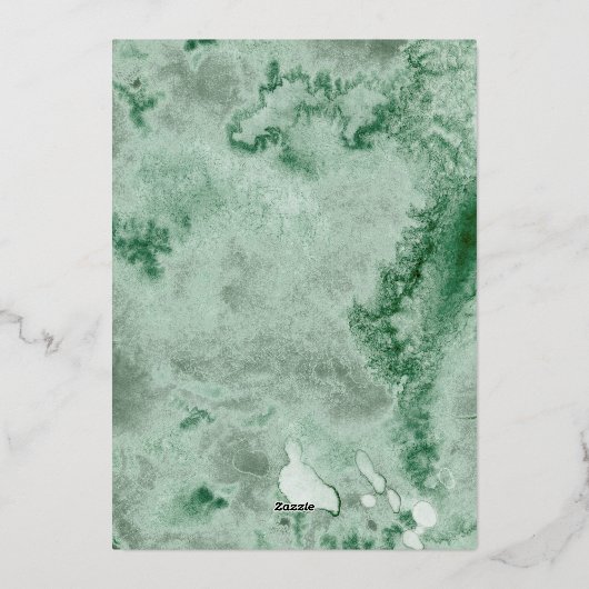 Elegant Sage Green Roos Bloemrijk Sweet 16 Party Folie Uitnodiging (Achterkant)