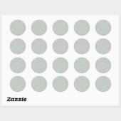 Elegant Sage Green Scattered Stars Dank u Ronde Sticker (Vel)