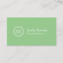 Elegant Sage Green Script Professional Monogram