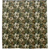 Elegant Sage Green Shower Curtain Botanical Chic Douchegordijn (Voorkant)