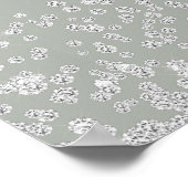 Elegant Sage Green Silver Confetti Vrijgezellenfee Poster (Hoek)