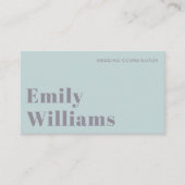 Elegant Sage Green Simple Professional | QR-code Visitekaartje (Voorkant)