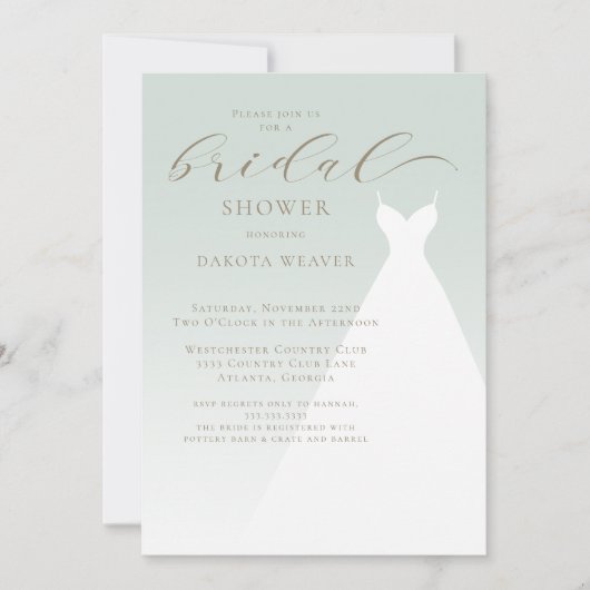 Elegant Sage Green Simple Vrijgezellenfeest Kaart (Voorkant)