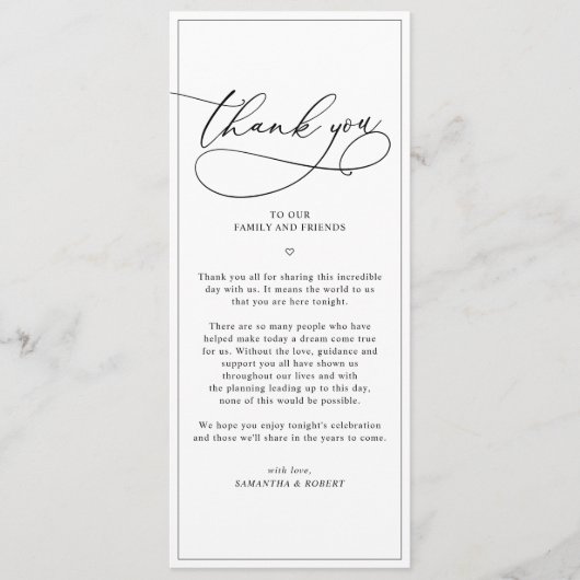 Elegant Sage Green Simple Weddenschap Hartelijk da Menu (Voorkant)