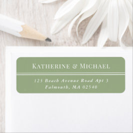 Elegant Sage Green Small Return-adres Etiket