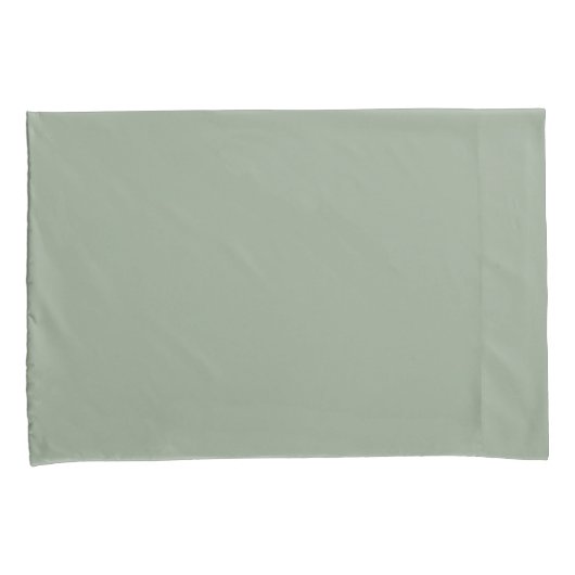 Elegant Sage Green Solid Color Kussensloop (Voorkant-Rechts)