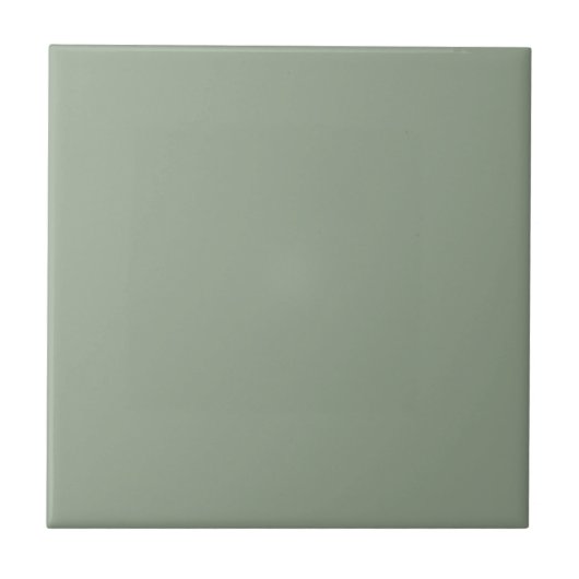 Elegant Sage Green Solid Color Tegeltje (Voorkant)