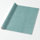 Elegant Sage Green Sparkly Glitter look Cadeaupapier (Uitgerold)