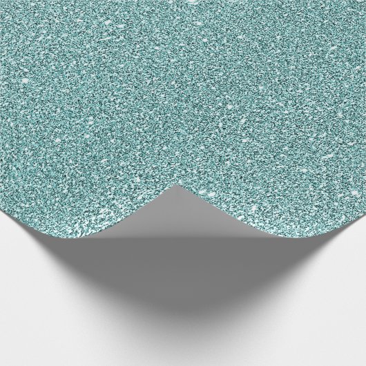 Elegant Sage Green Sparkly Glitter look Cadeaupapier (Hoek)
