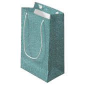 Elegant Sage Green Sparkly Glitter look Klein Cadeauzakje (Voorkant Gekanteld)